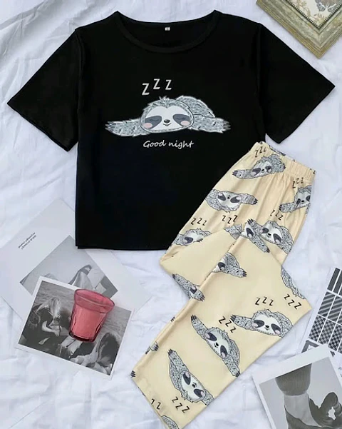 Pijama Estampado de Perezoso