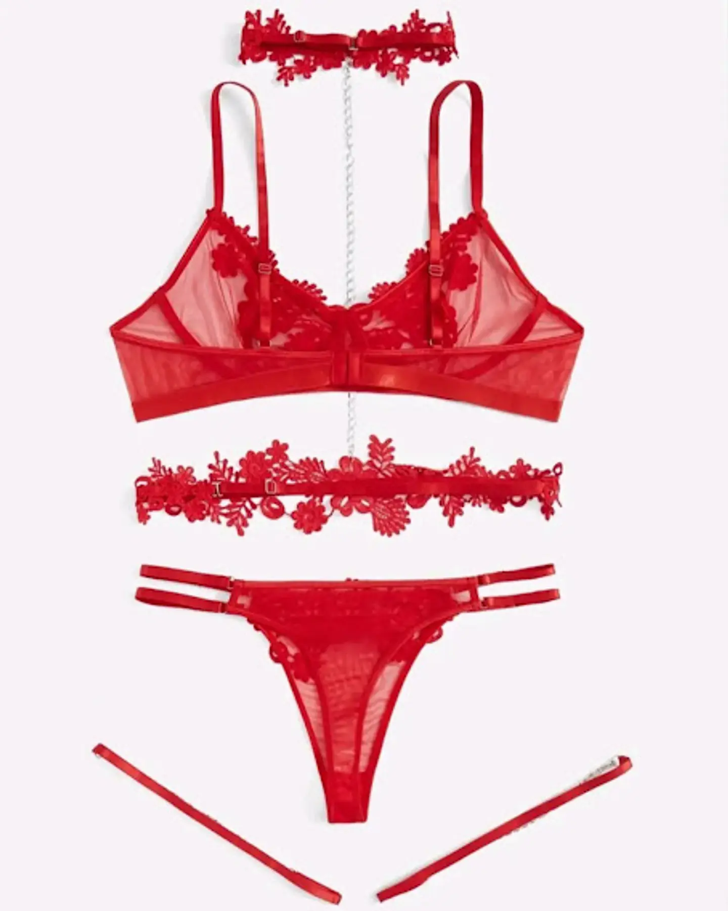 Conjunto Flores Bordadas 2