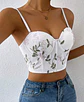 Bustier Flores Bordadas - Miniatura 1