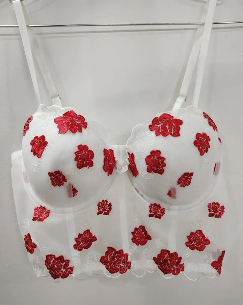 Bustier Flores Bordadas 1