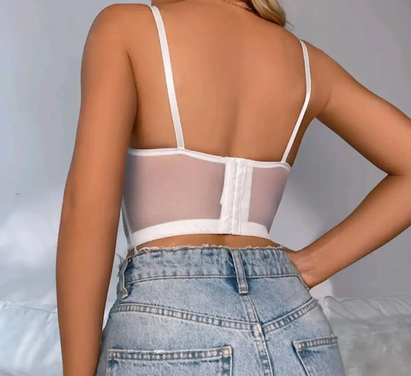 Bustier Malla y Encaje 2