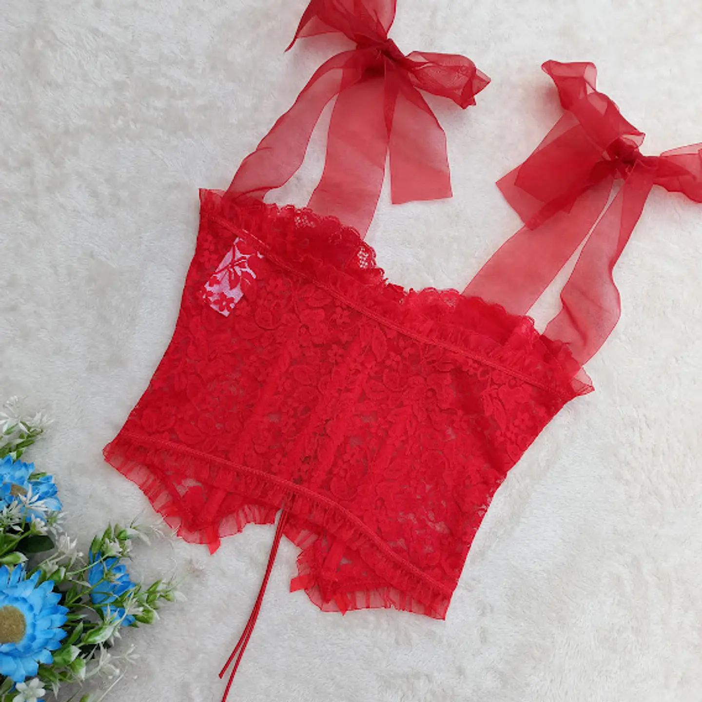 Bustier Encaje Rojo 2
