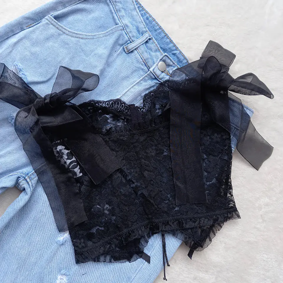 Bustier Encaje Negro 2
