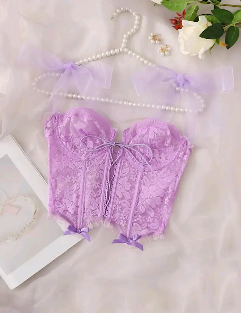 Bustier Encaje Morado 1
