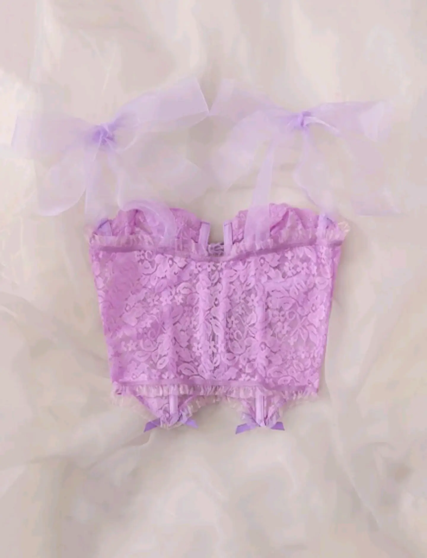Bustier Encaje Morado 2