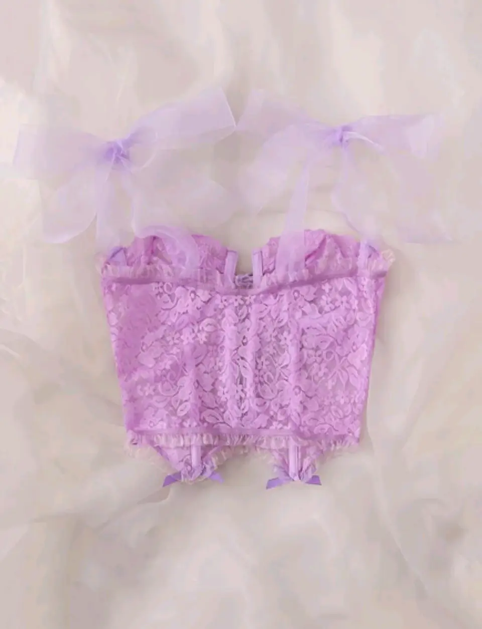 Bustier Encaje Morado 2