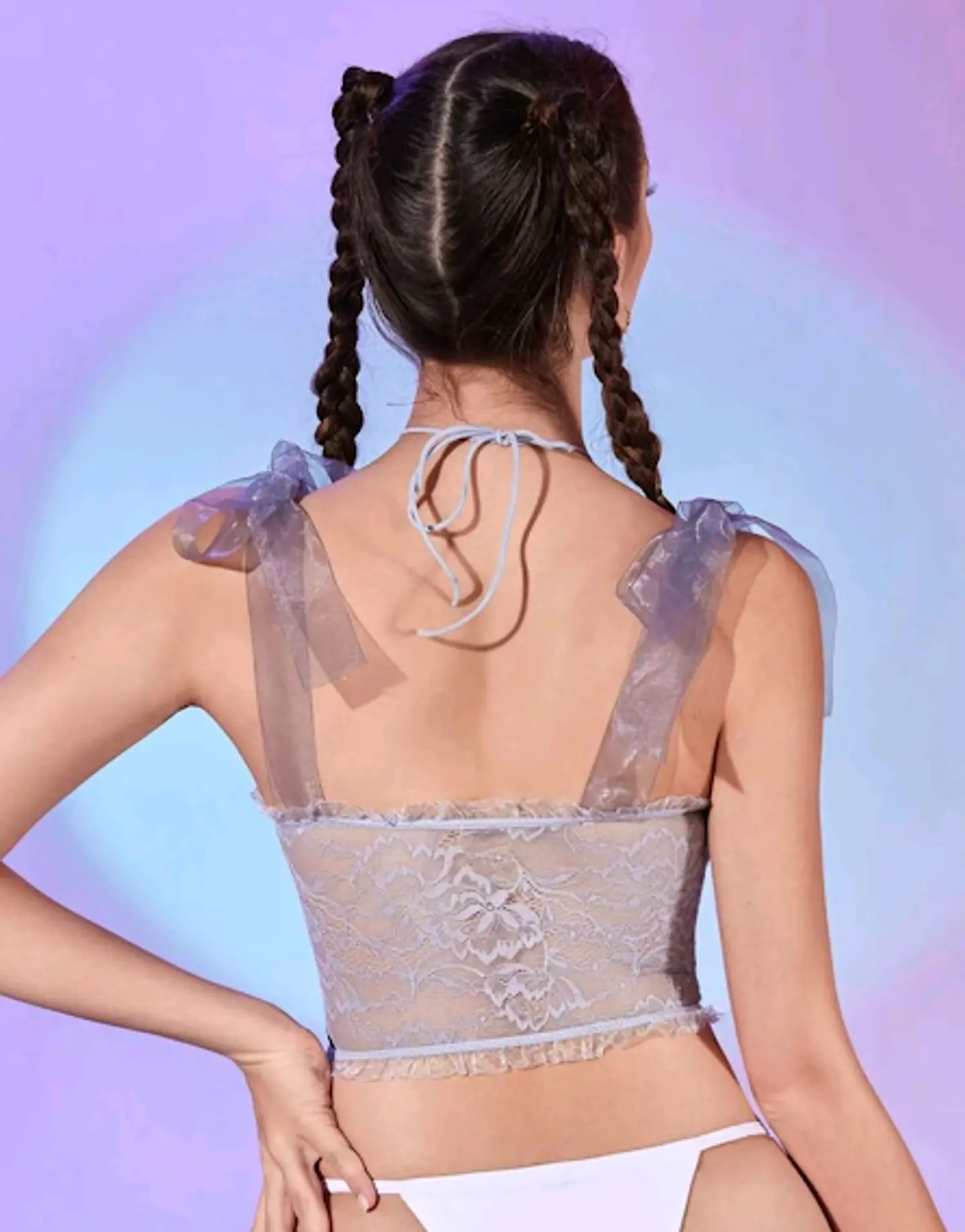Bustier Encaje Gris 2