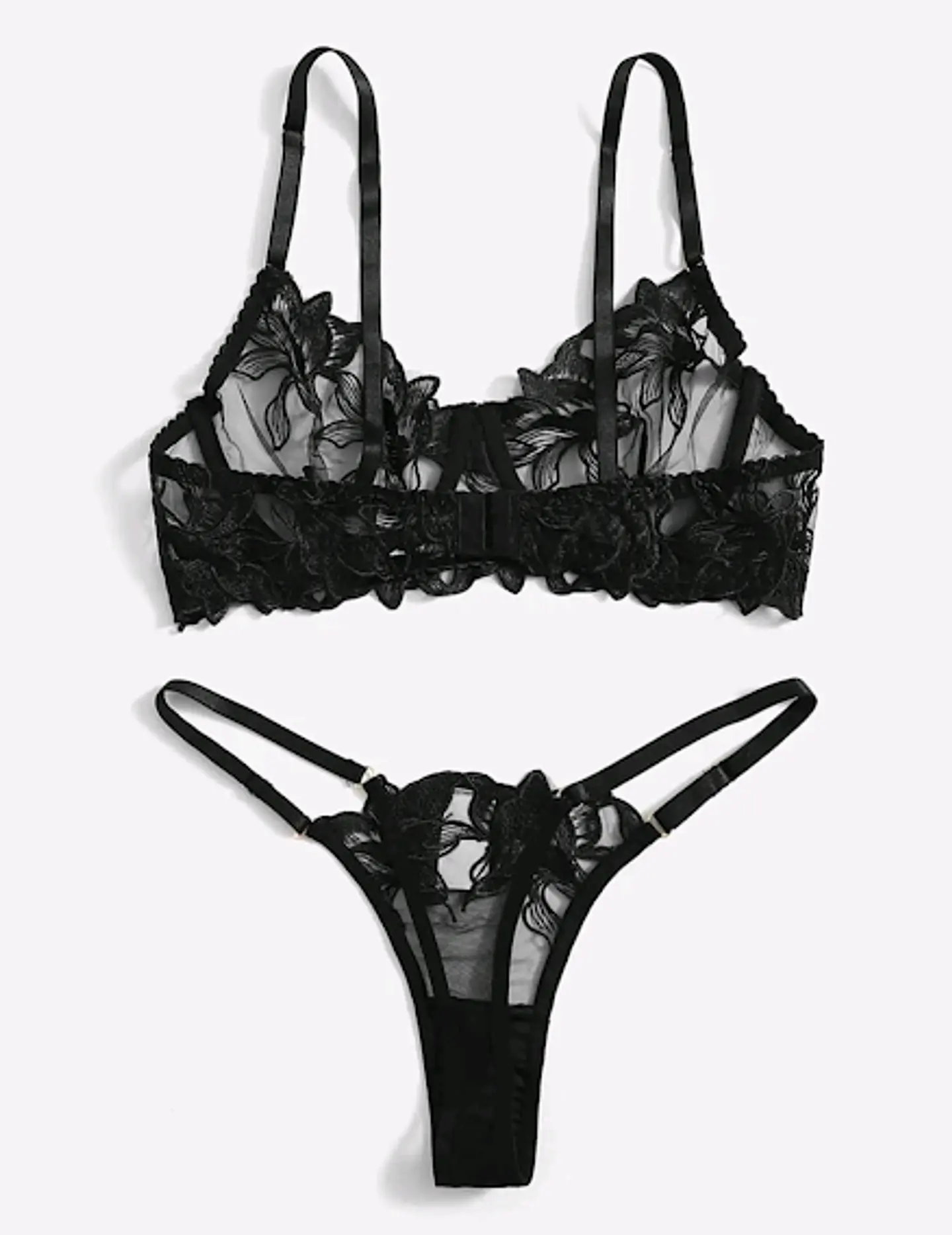 Conjunto Flores Bordadas 2