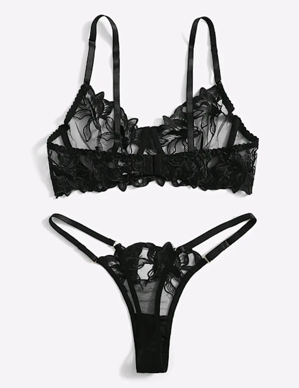 Conjunto Flores Bordadas 2