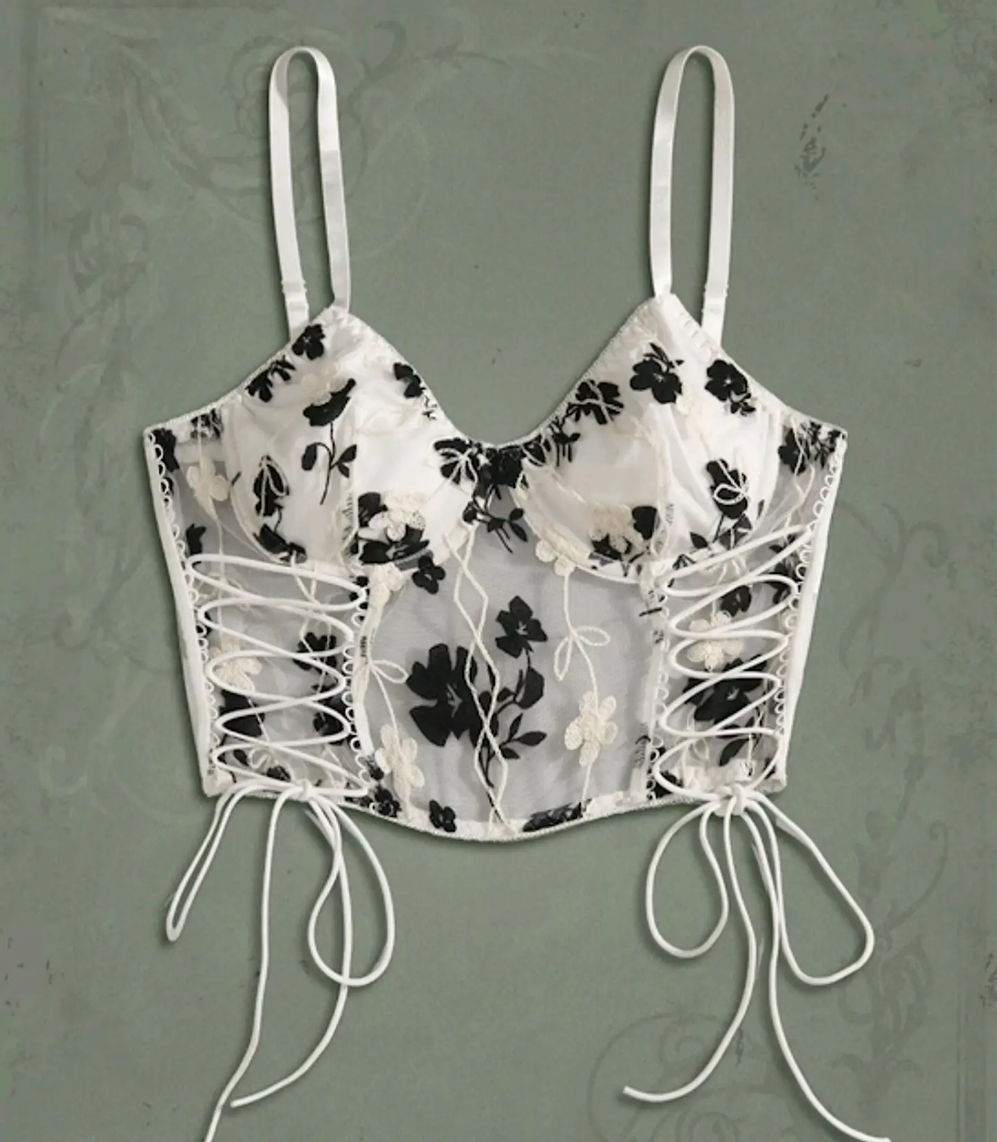 Bustier Flores Bordadas 1