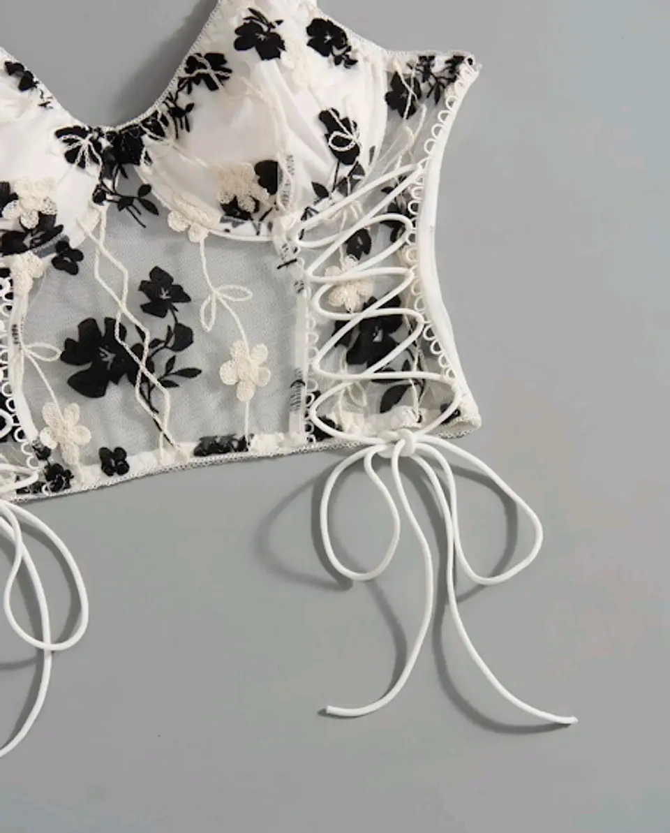 Bustier Flores Bordadas 4