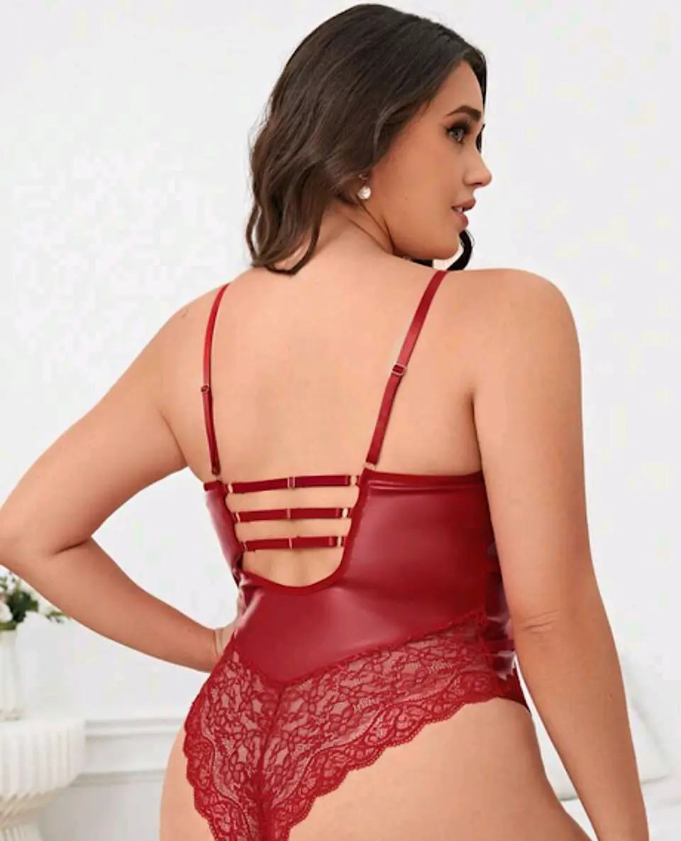 Body Cuerina y Encaje 2