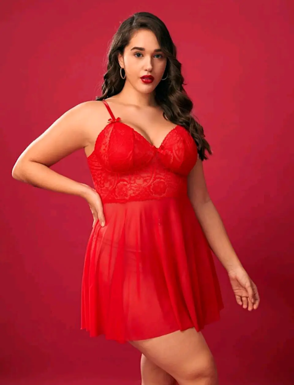 Babydoll Malla y Encaje 1
