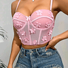 Bustier Flores Rosa 5