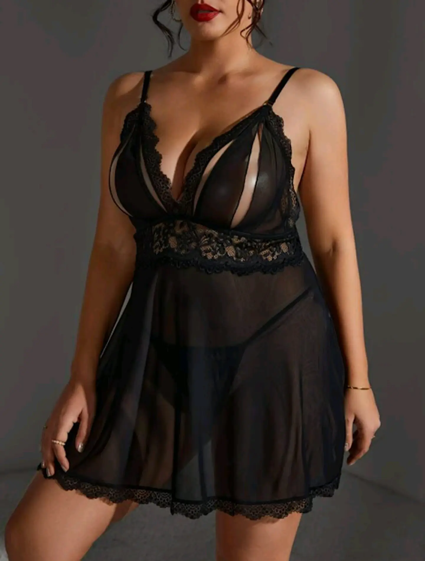Babydoll Malla y Encaje 4