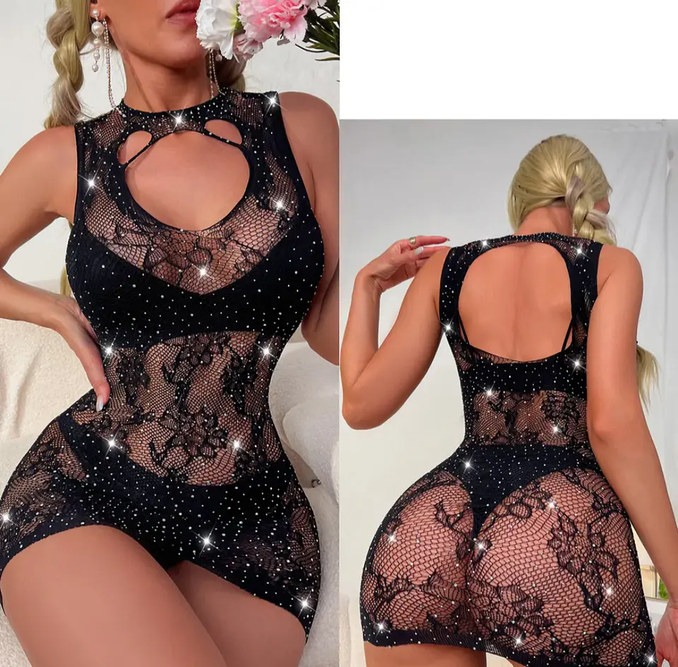 Vestido Malla y Brillos  3