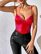 Body Rojo con Encaje Fucsia - Miniatura 1