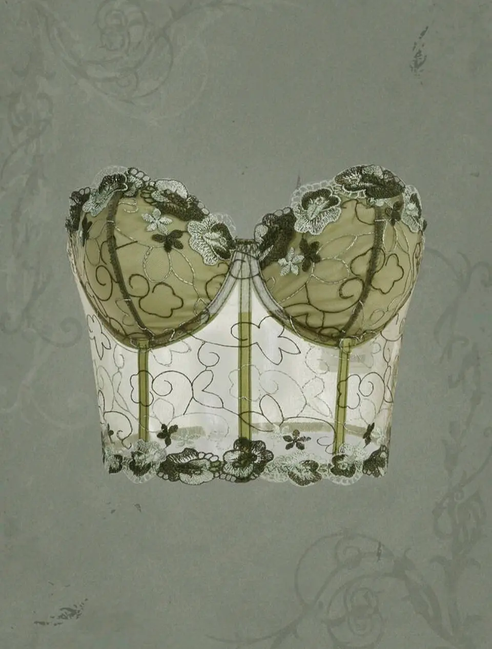 Bustier Bordado de Flores 1