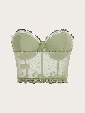 Bustier Bordado de Flores