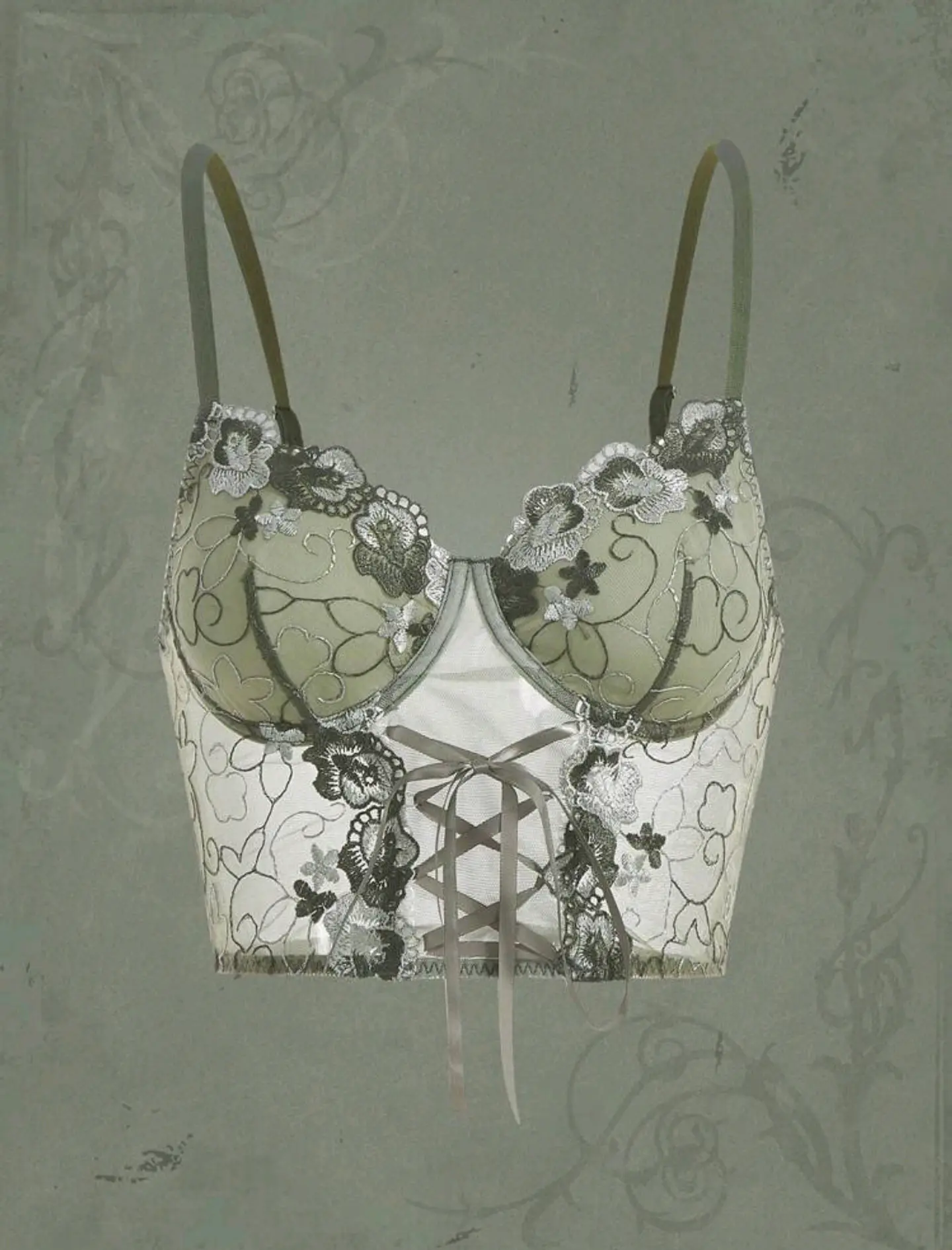 Bustier Bordado de Flores 1