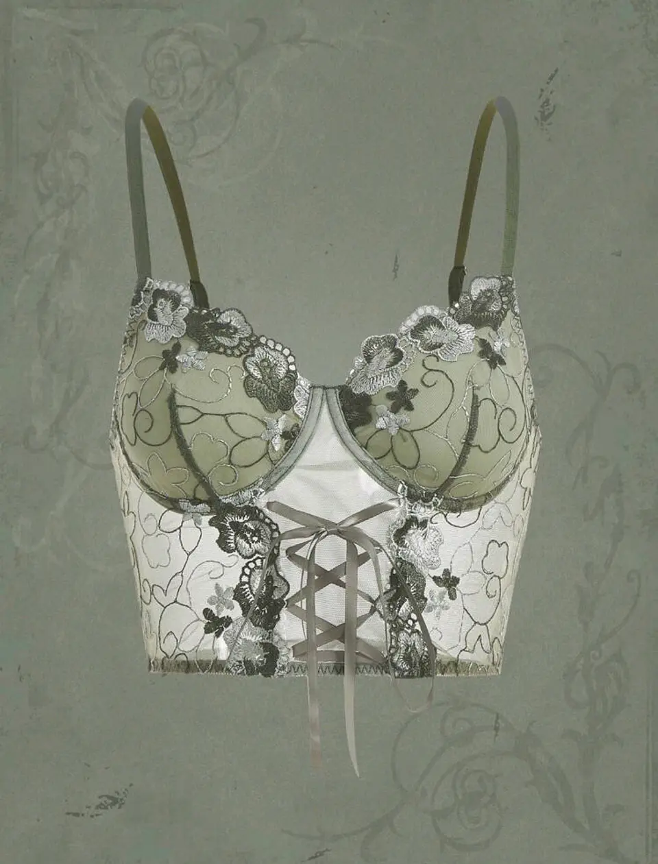 Bustier Bordado de Flores 1