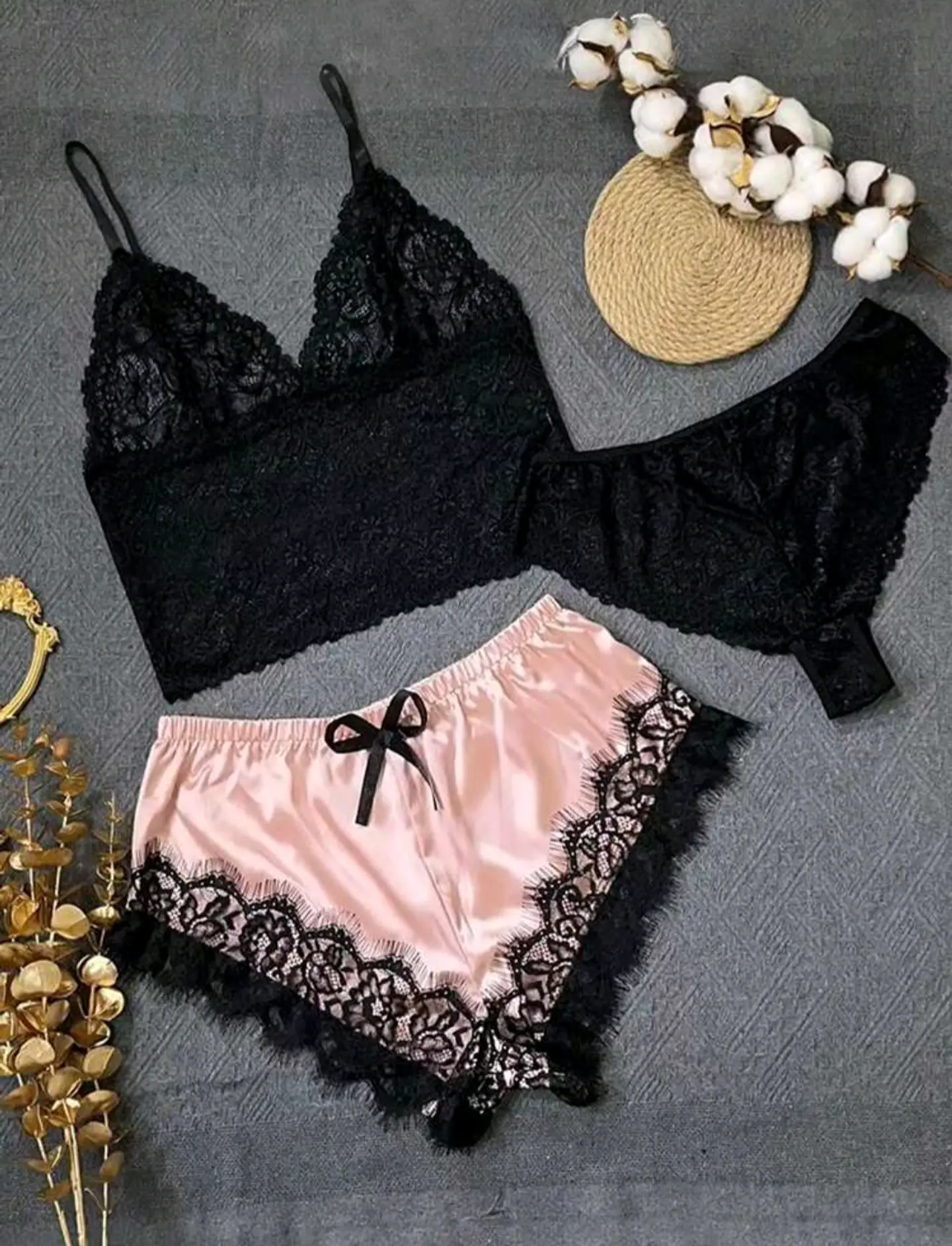 Pijama Satín 2 piezas 1