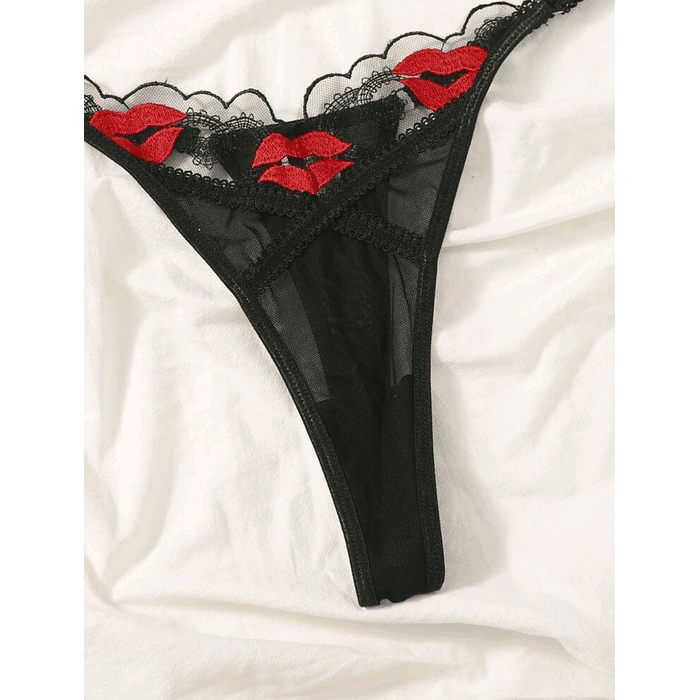 Conjunto Labios Bordados 5