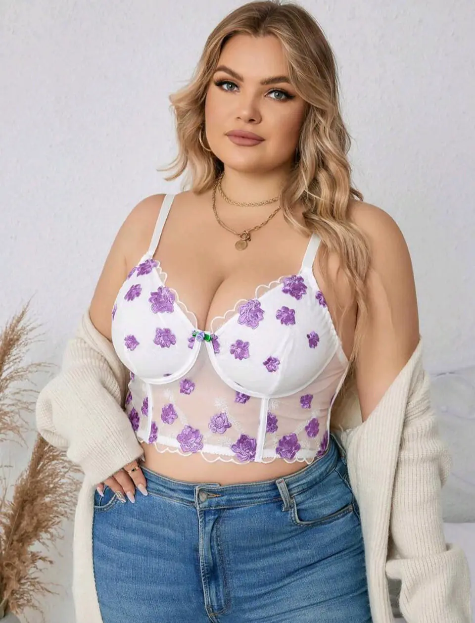 Bustier Bordado de Flores 1