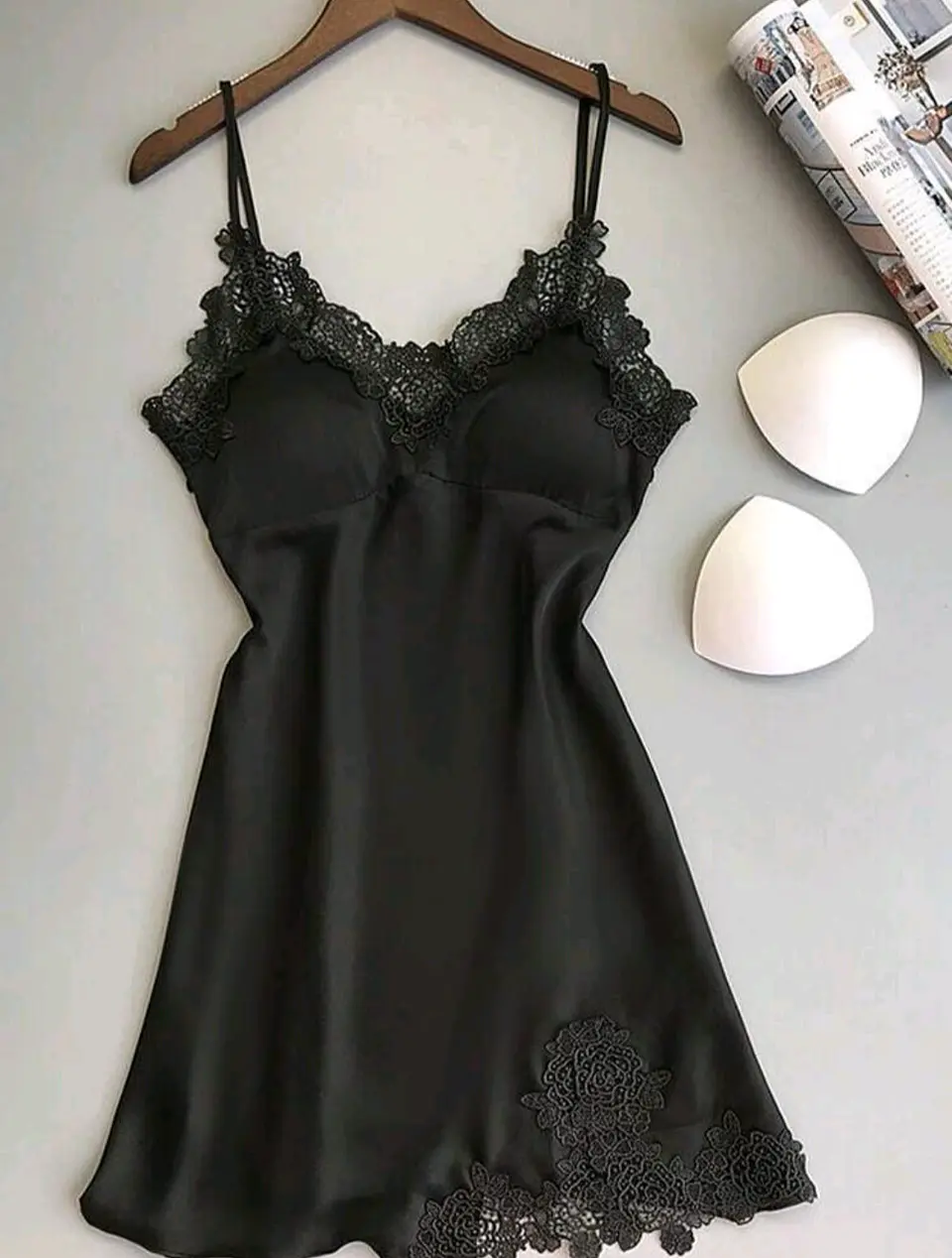 Camisola Satín Negro 3