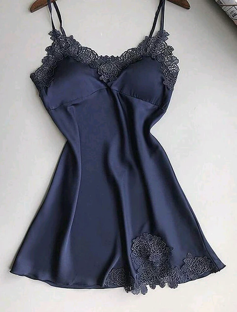 Camisola Satín Azul