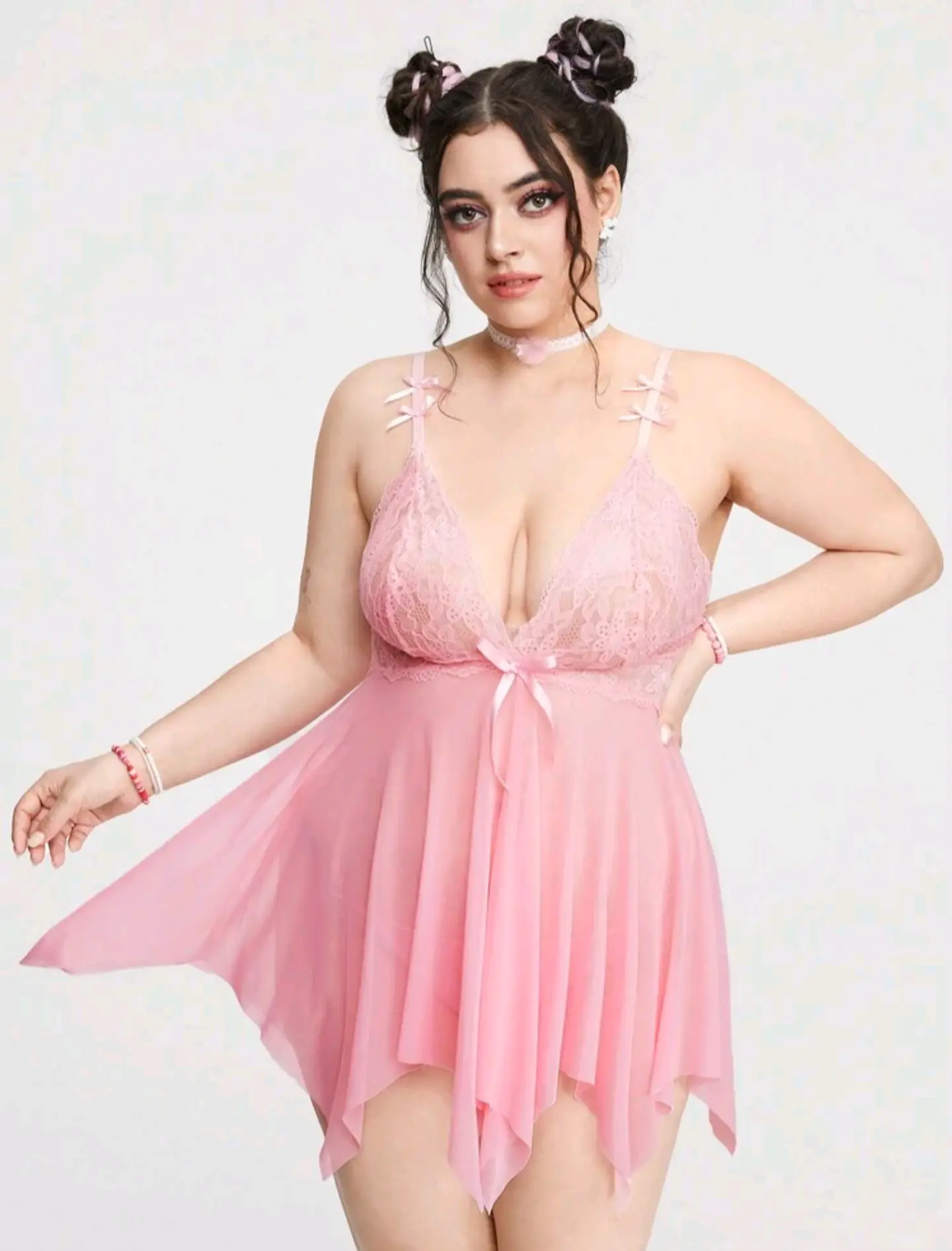 Babydoll Malla y Encaje 3