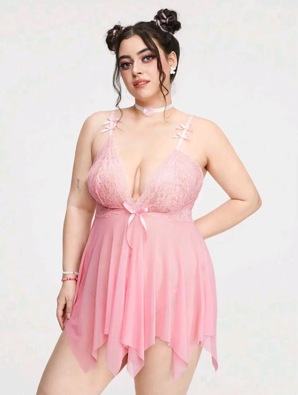 Babydoll Malla y Encaje 5
