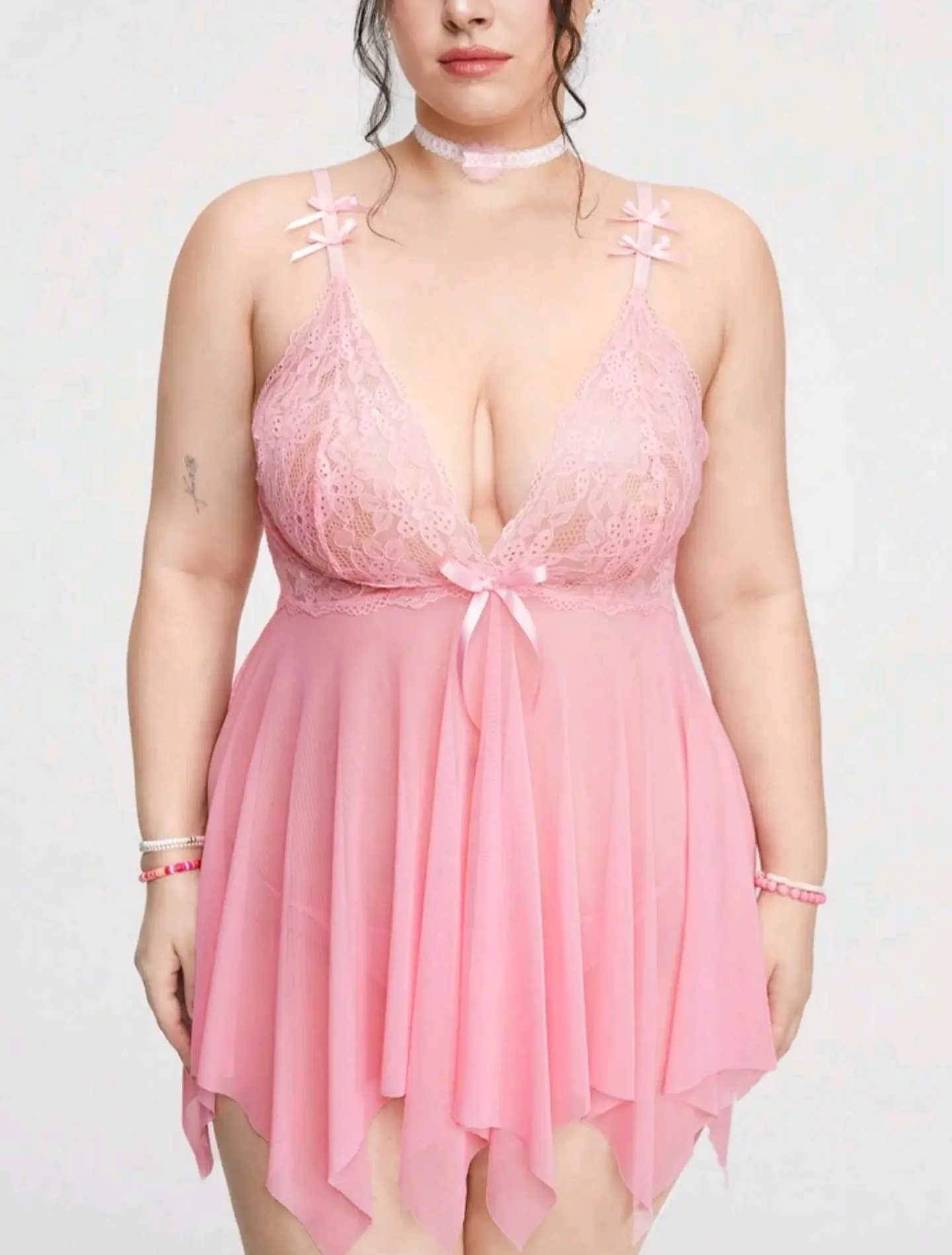 Babydoll Malla y Encaje 6