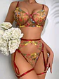 Conjunto Flores Bordadas - Miniatura 2