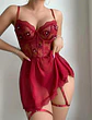 Babydoll Flores y Portaligas - Miniatura 4