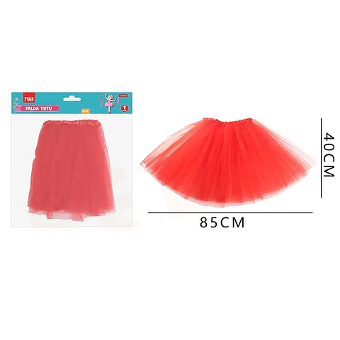  Falda Tutu Rojo 40cm