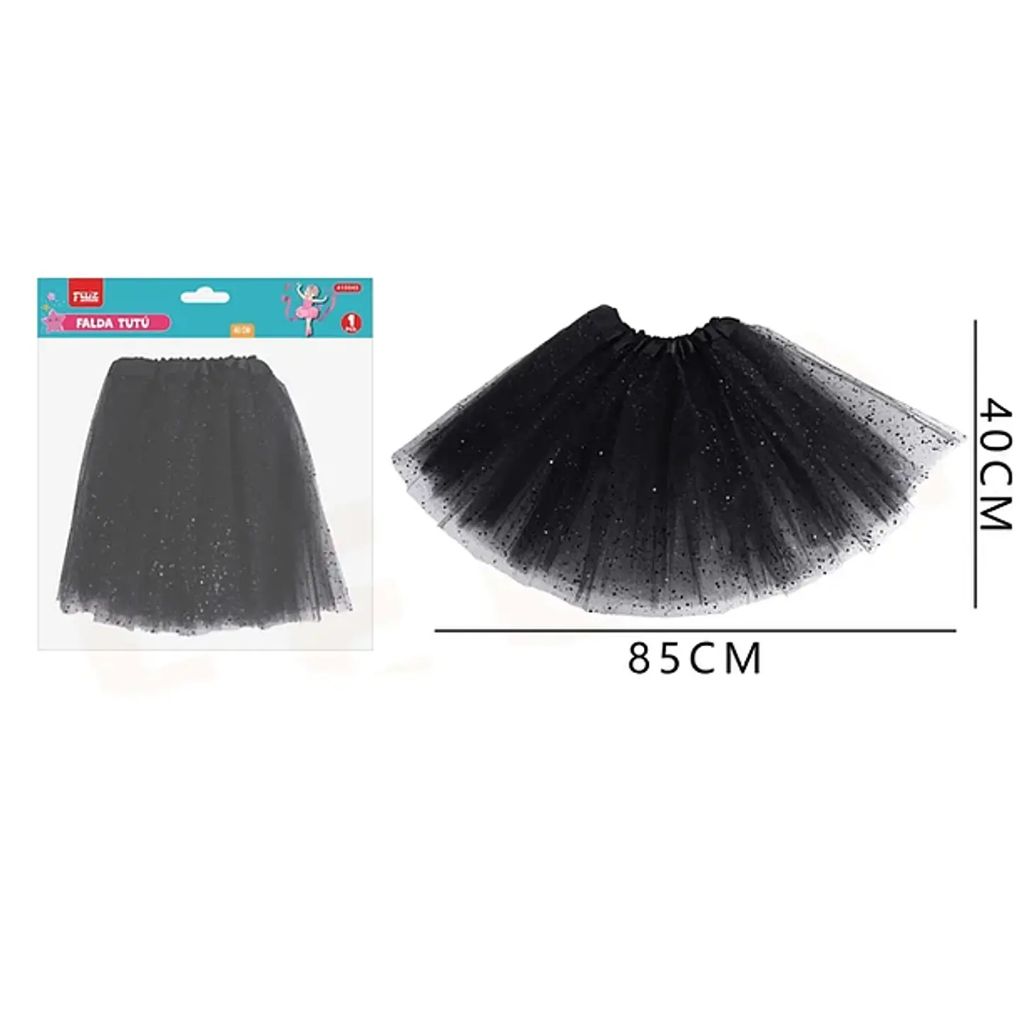 Falda Tutu Negro 40cm 1