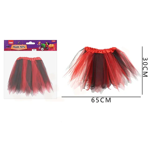 Falda Tutu Rojo y Negro 30*65cm