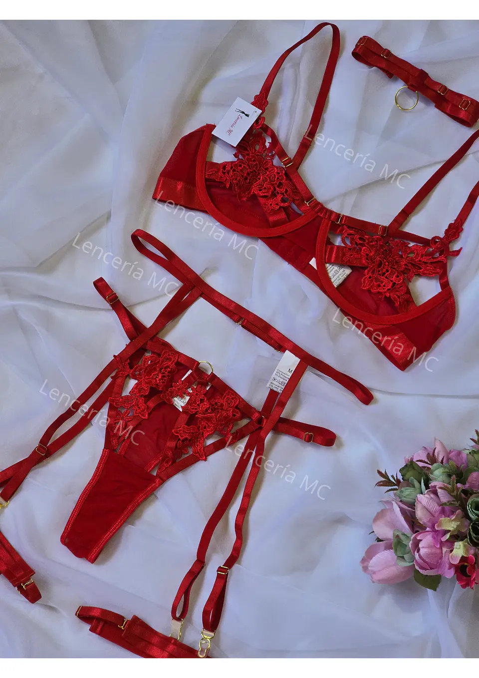 Conjunto Flores Bordadas 7