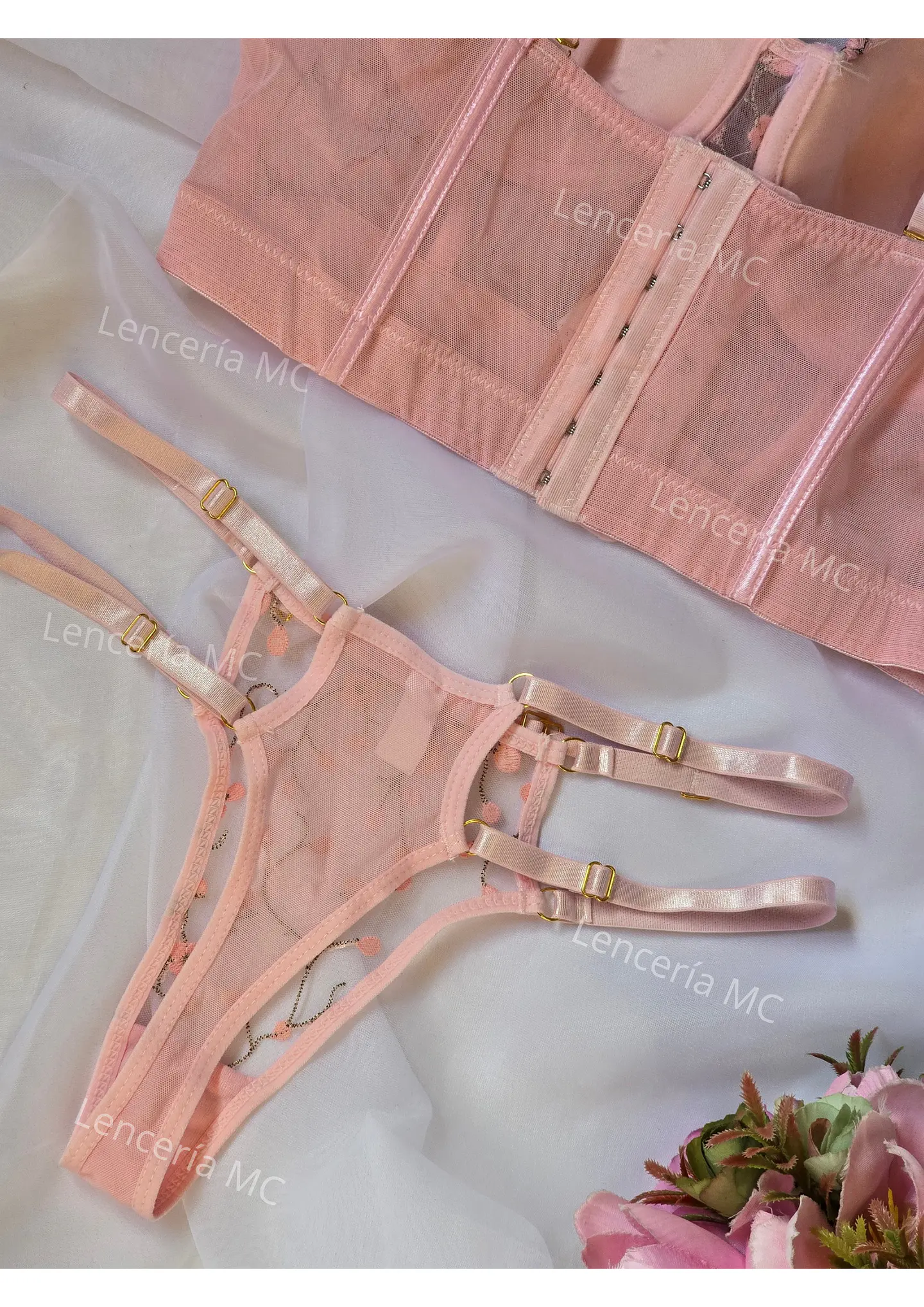 Conjunto Flores Bordadas 6