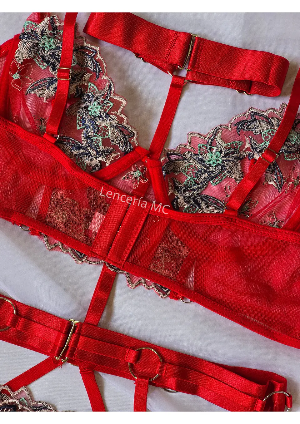 Conjunto Flores Bordadas 9