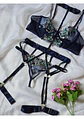 Conjunto Flores Bordadas - Miniatura 1