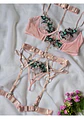 Conjunto Flores Bordadas - Miniatura 1