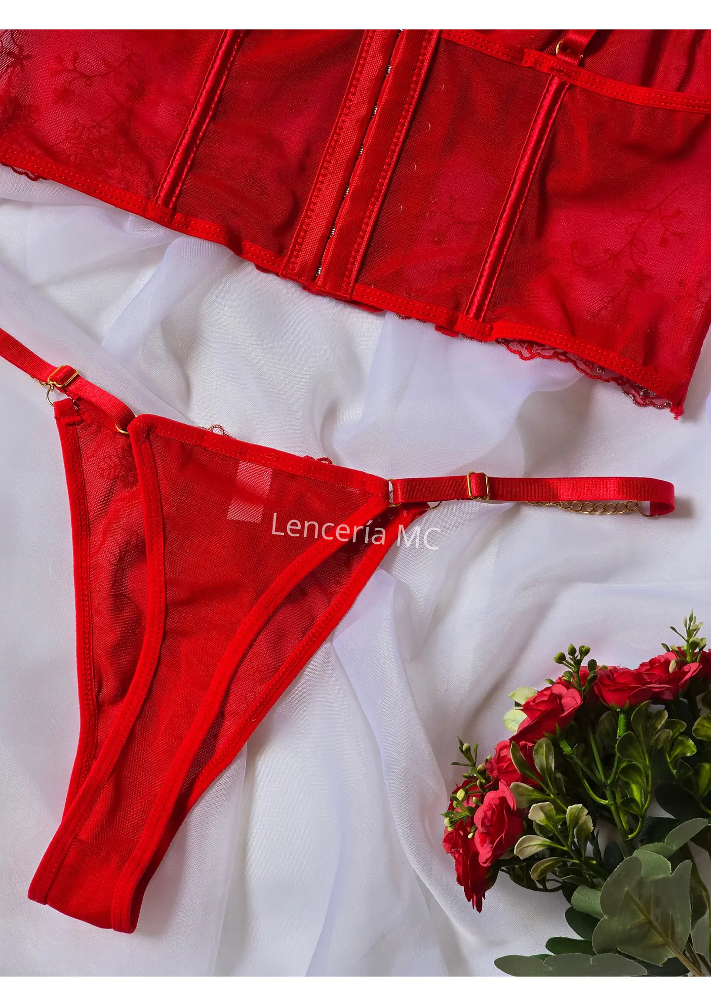 Conjunto Flores Bordadas 6