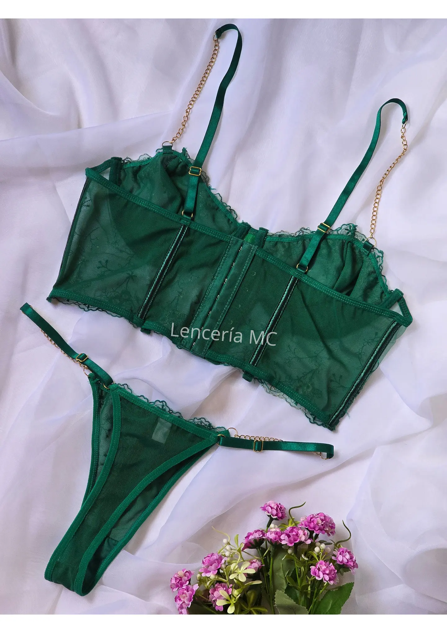 Conjunto Flores Bordadas 4