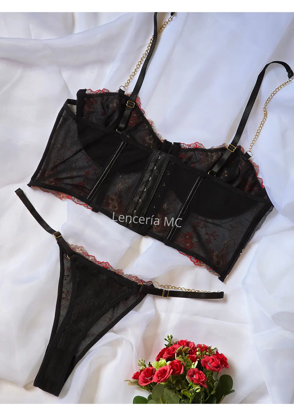 Conjunto Flores Bordadas 4