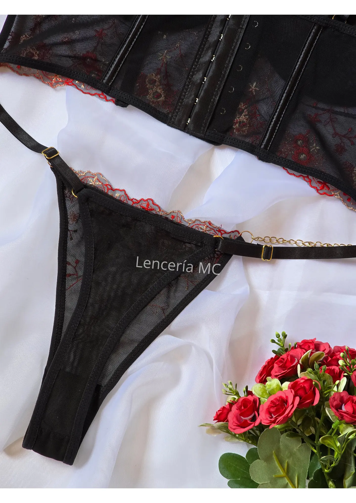 Conjunto Flores Bordadas 6