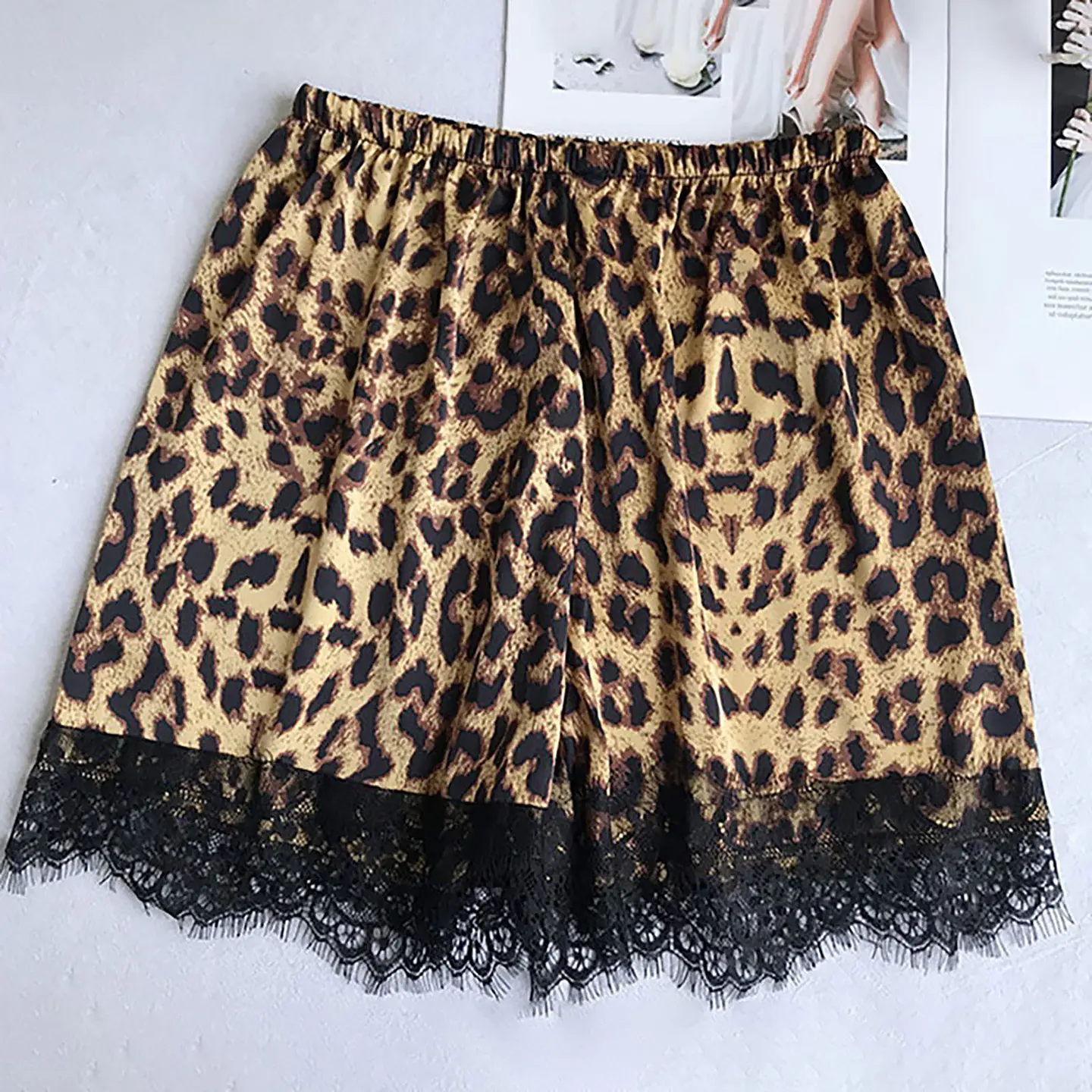 Pijama Satin Estampado de Leopardo 4