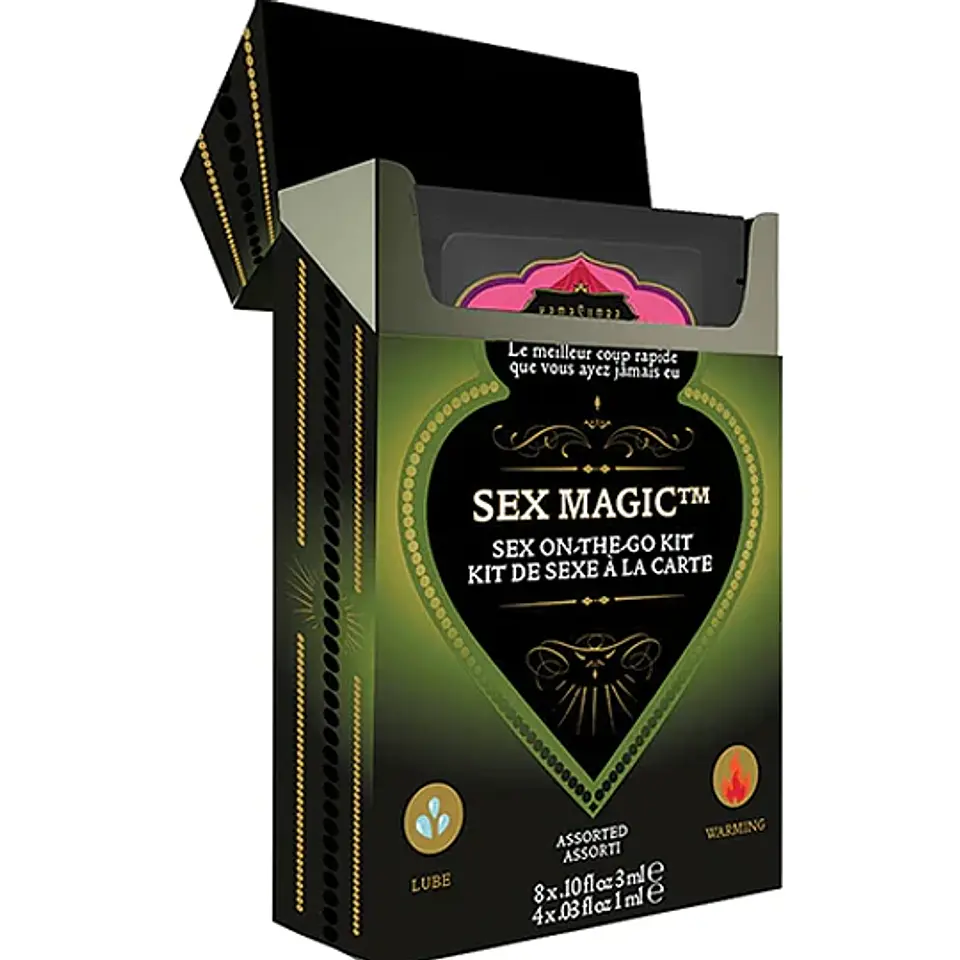 Set 12 Sachets Kama Sutra Lubricante + Intensificador Cálido Sex Magic 2