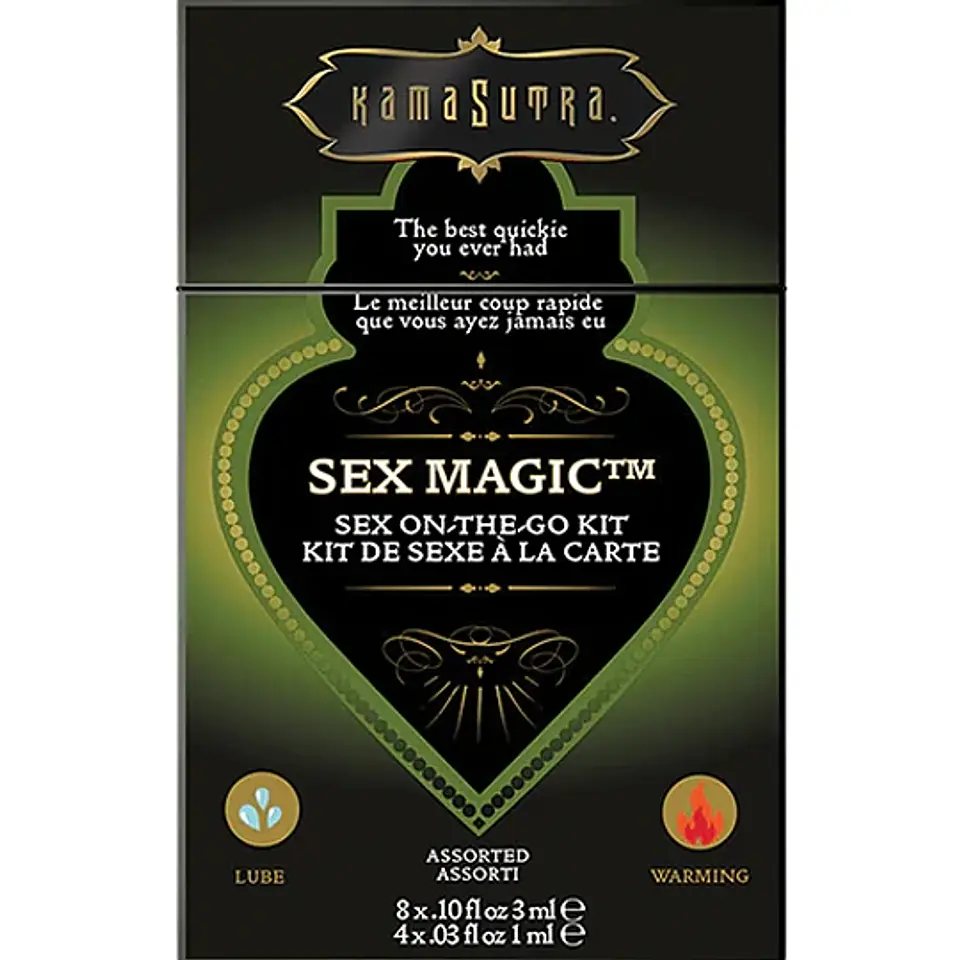 Set 12 Sachets Kama Sutra Lubricante + Intensificador Cálido Sex Magic 3